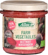 Farm veg. Rode biet- en mierikswortelspread