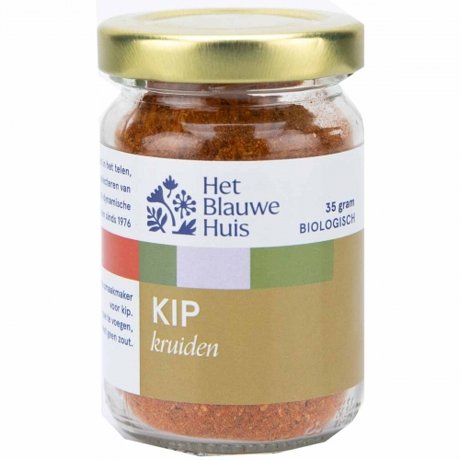 kipkruiden in glazen pot