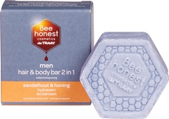 Men hair & body bar 2 in 1 sandelhout & honing