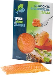 Biologische gerookte zalm