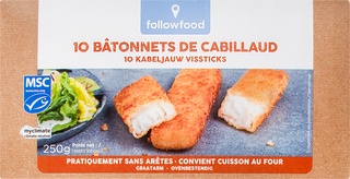 Vissticks kabeljauw