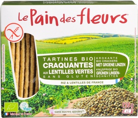 Groene linzen crackers