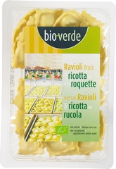 Ravioli ricotta en rucola vers