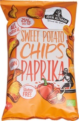 Zoete aardappelchips paprika