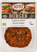 Cashew-zwarte bonen burger