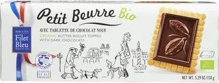 Boterbiscuits met chocoladetopping puur