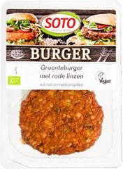 Groenteburger met rode linzen