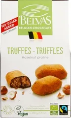 Truffels Hazelnoot-praline zonder toegevoegd suiker