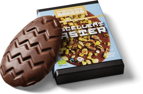 Melkchocolade ei met pistache (glutenvrij)