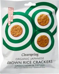 Bruine rijst crackers groene nori & tamari