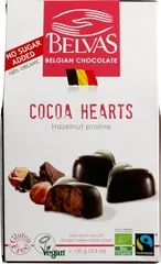 Cacao-heart hazelnoot praline z.t.s