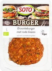Groenteburger met rode linzen