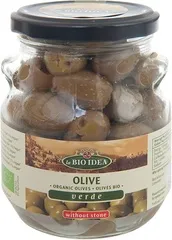 Groene-olijven zonder pit in pot