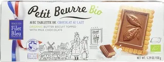 Boterbiscuits met chocoladetopping melk