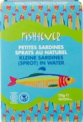 Sardines klein in water